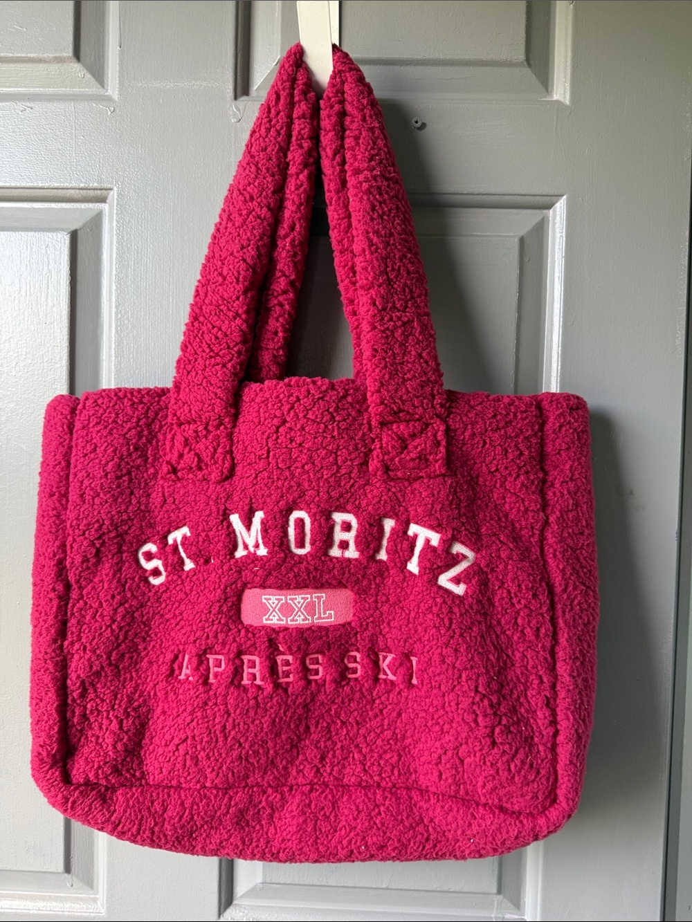 Pink Sherpa Tote Bag